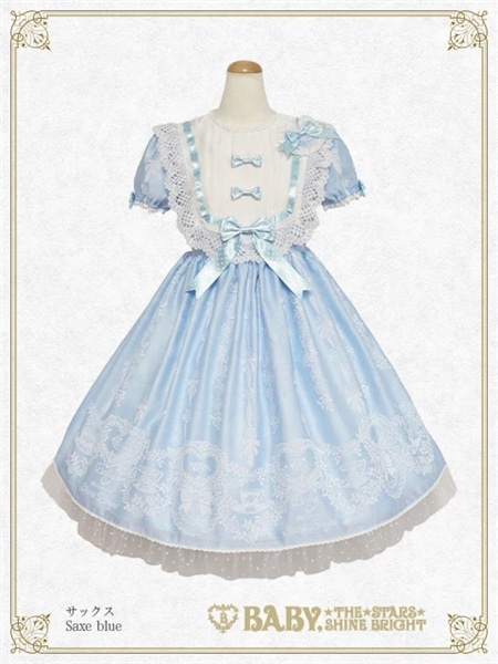 Sugar Rose Tea Time プリント ワンピース（サックス） サックス