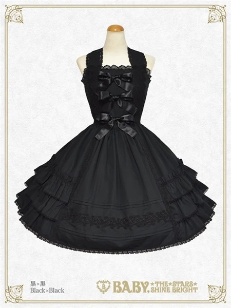 リボンリボンジェラートジャンパースカート（クロ×クロ） クロ×クロ