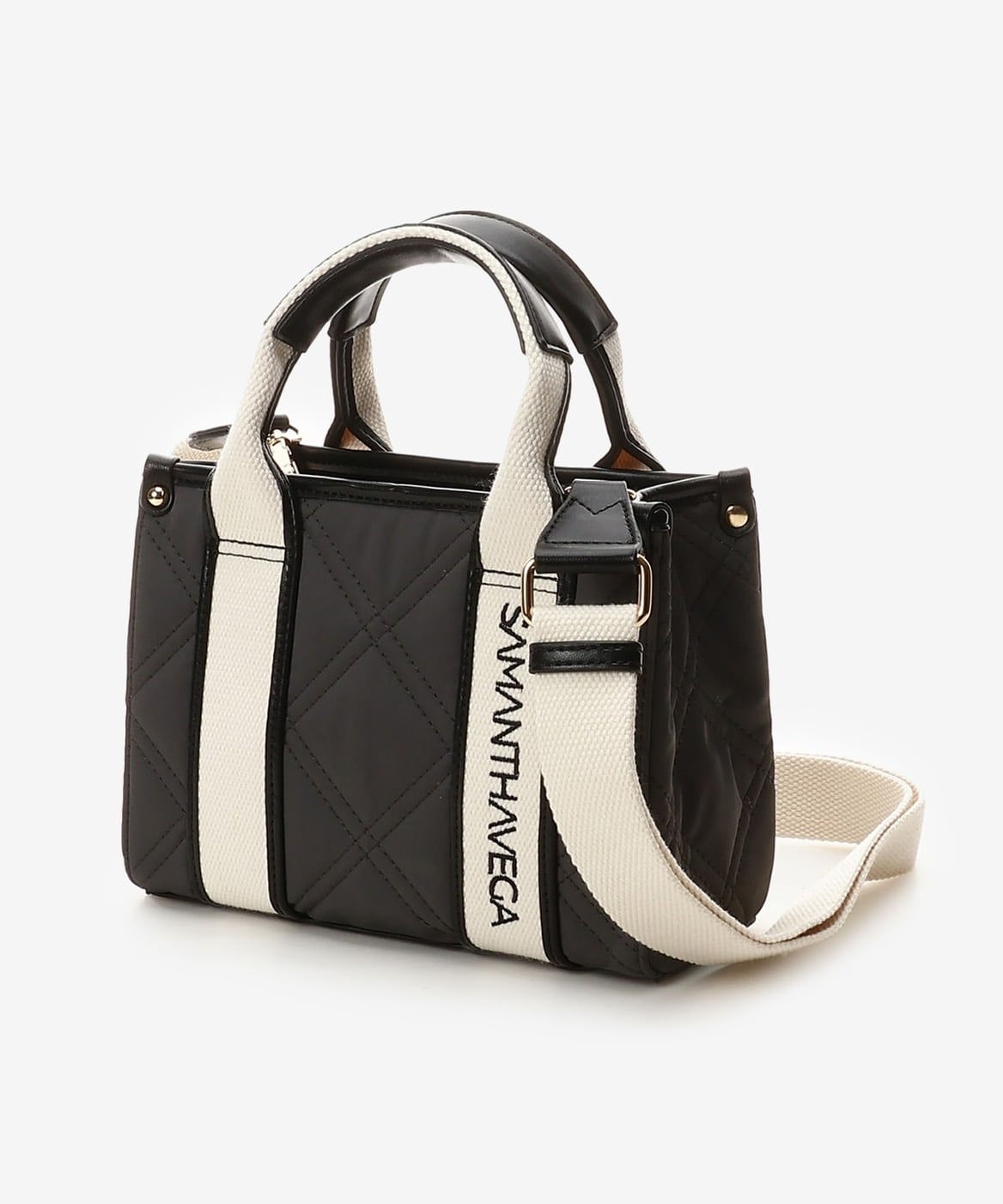 ロゴテープキルティングトートバッグ（ミニ）