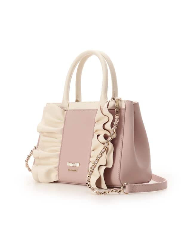 フリルリボンハンドバッグ