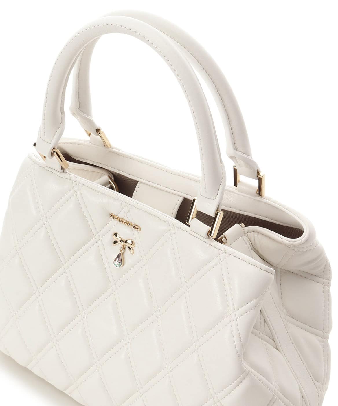 スウィングリボン ２WAYハンドバッグ ホワイト 幅26㎝