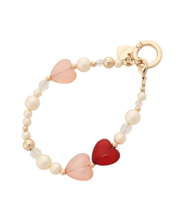 パールハート ストラップチャーム