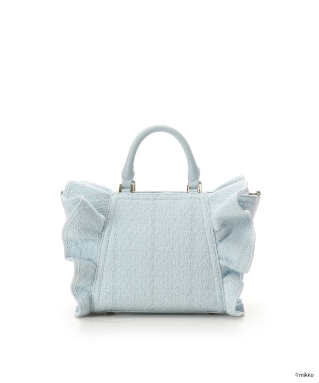 Lil ala mode×SAMANTHAVEGAコレクション ツイードフリルハンドバッグ