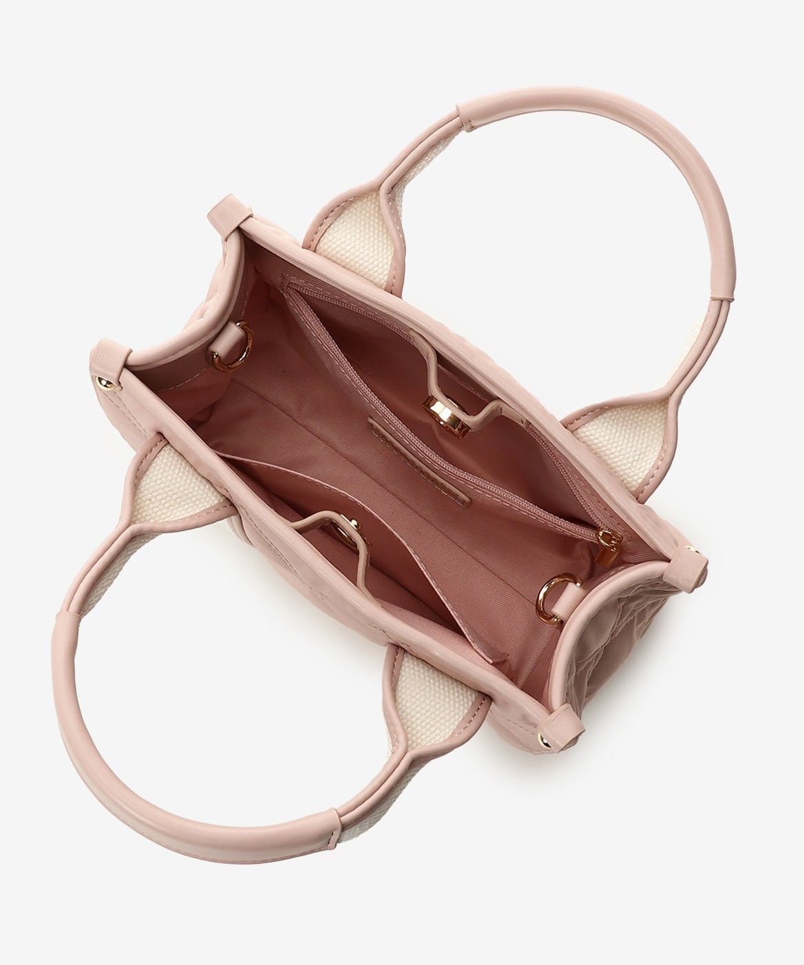 ロゴテープキルティングトートバッグ（小） ピンク