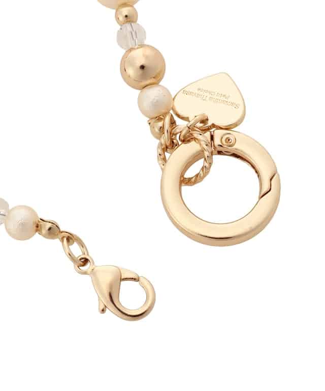 パールハート ストラップチャーム