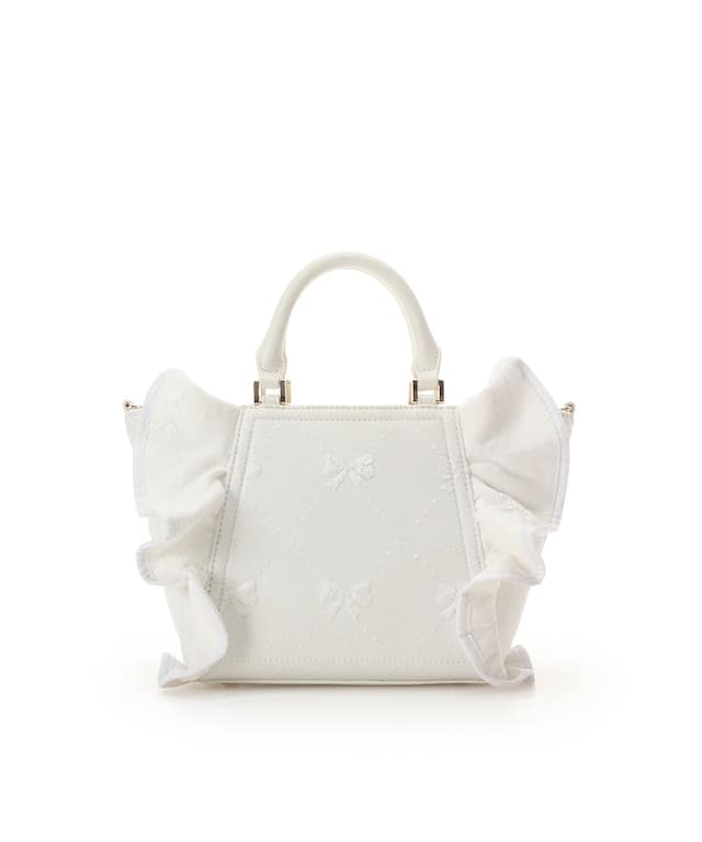 リボンフリルハンドバッグ