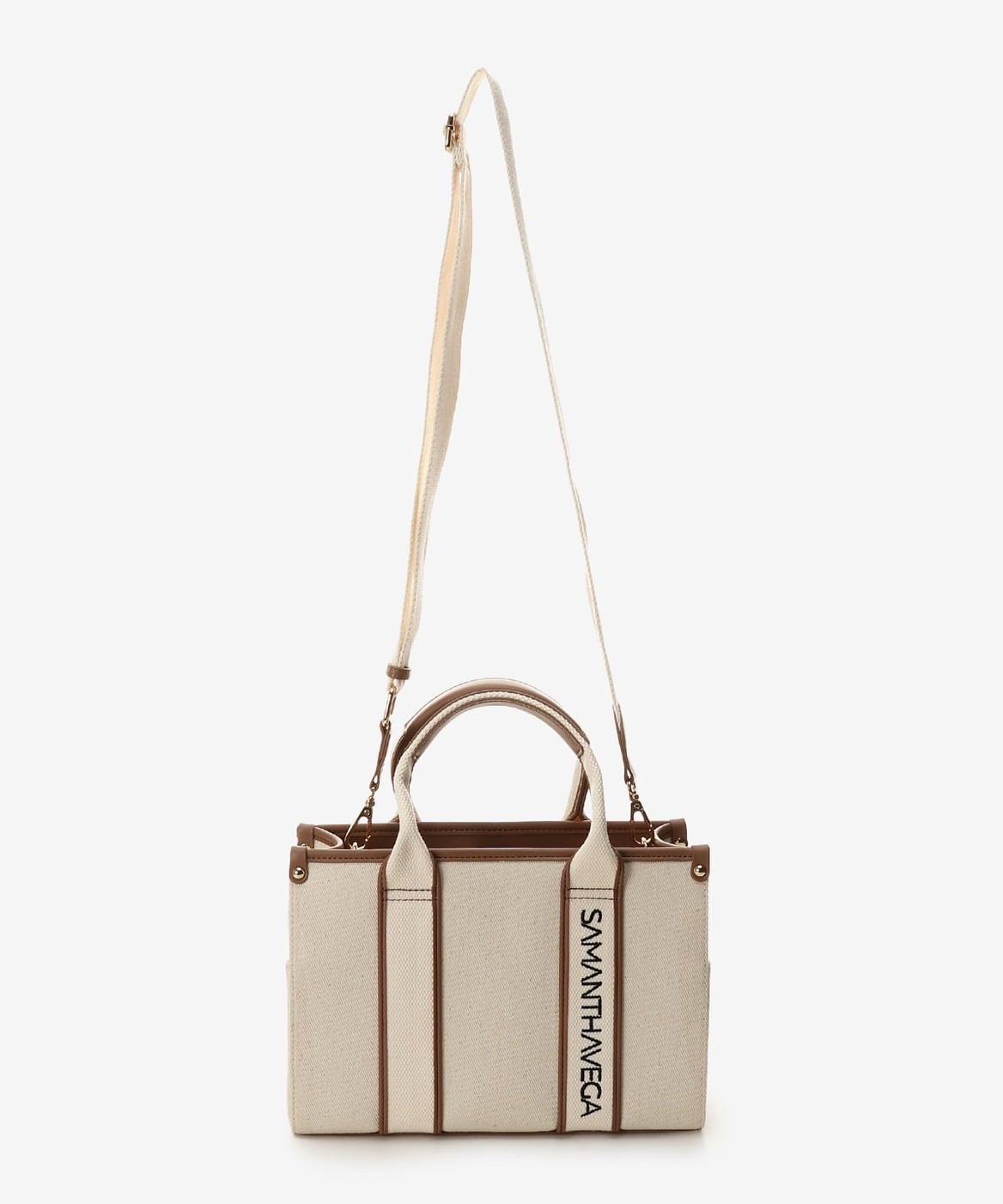 ロゴテープキャンバストートバッグ（小） オフホワイト