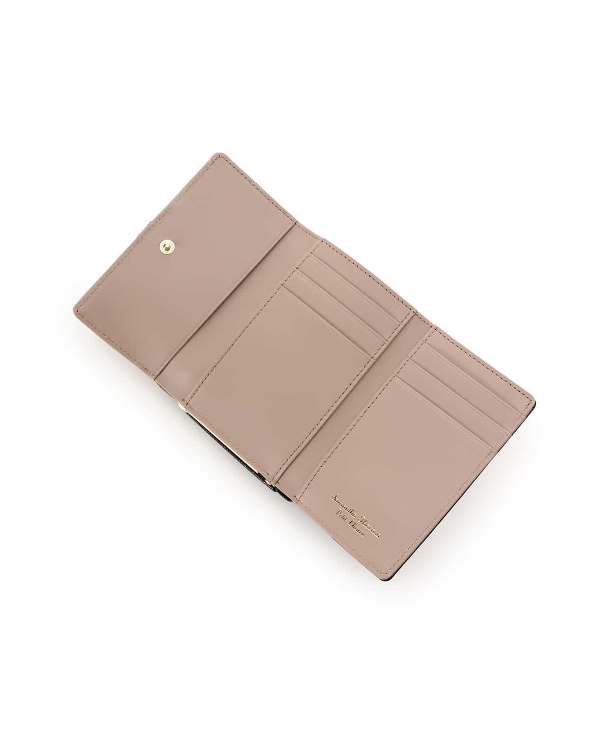 バイカラーフロントベルト 口金折財布