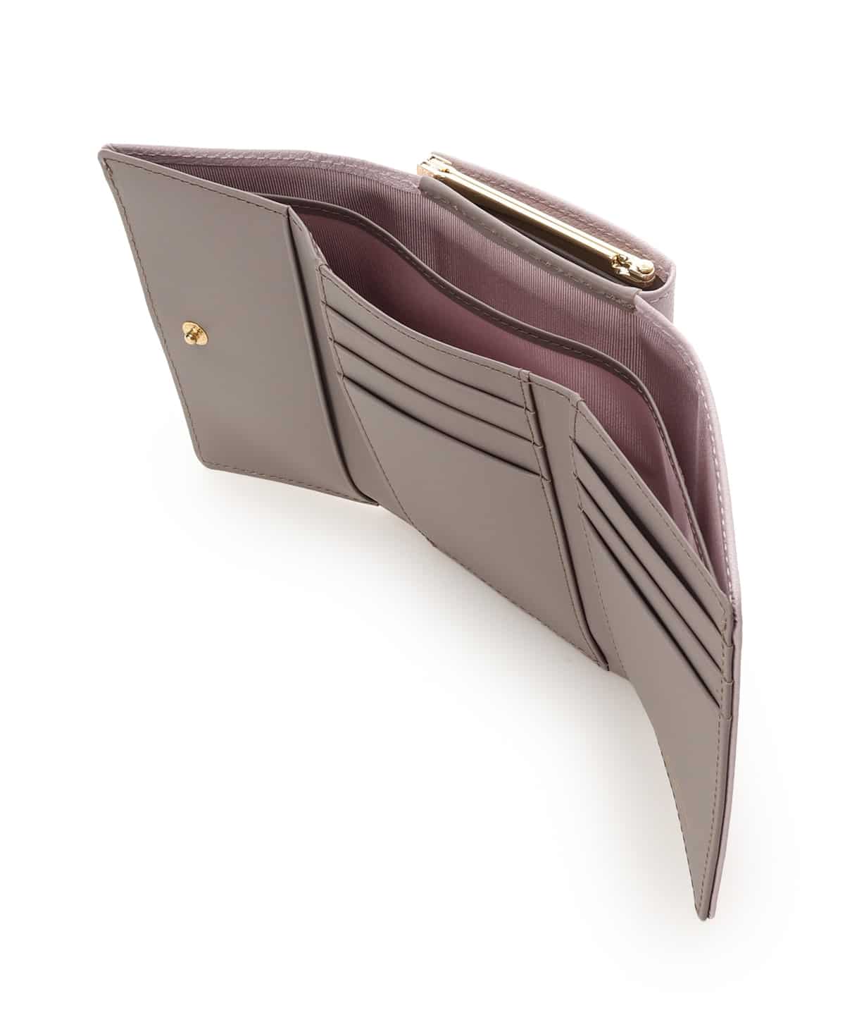 バイカラーフロントベルト 口金折財布