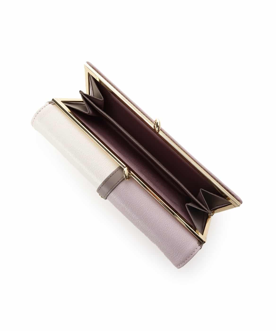 バイカラーフロントベルト 長財布