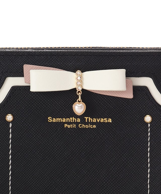 バイカラーリボン 折財布