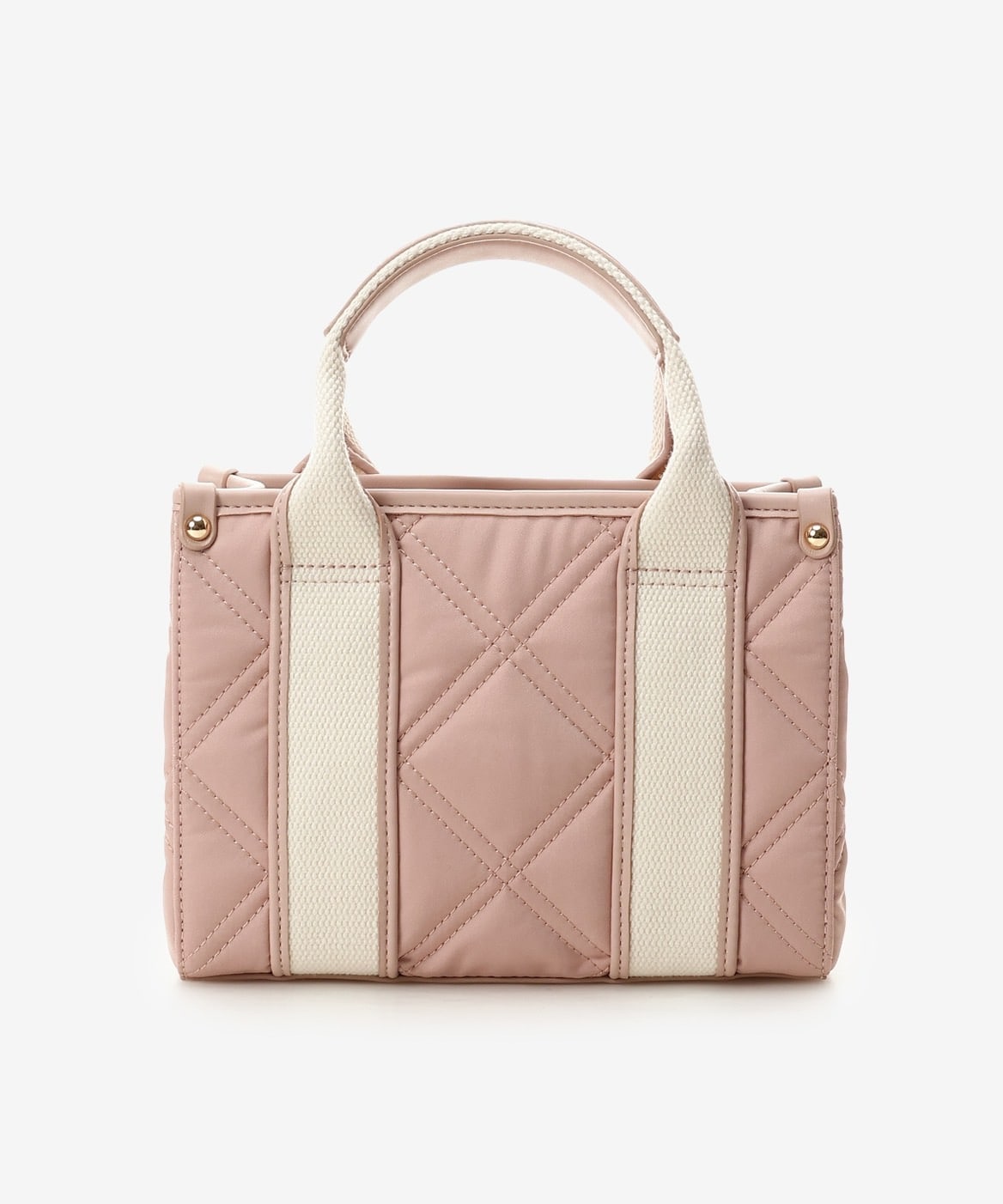 ロゴテープキルティングトートバッグ（小） ピンク