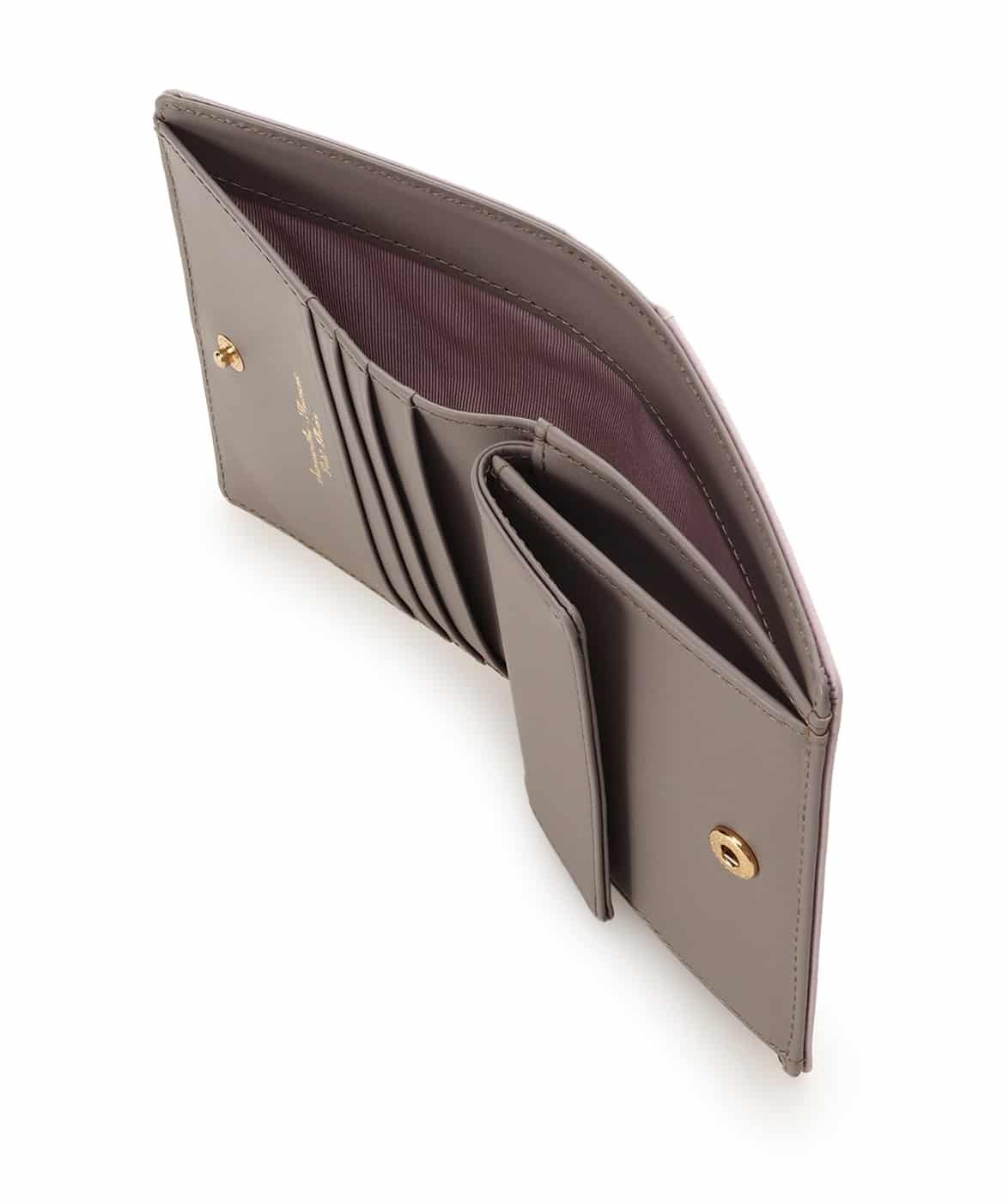 バイカラーフロントベルト 二つ折り財布