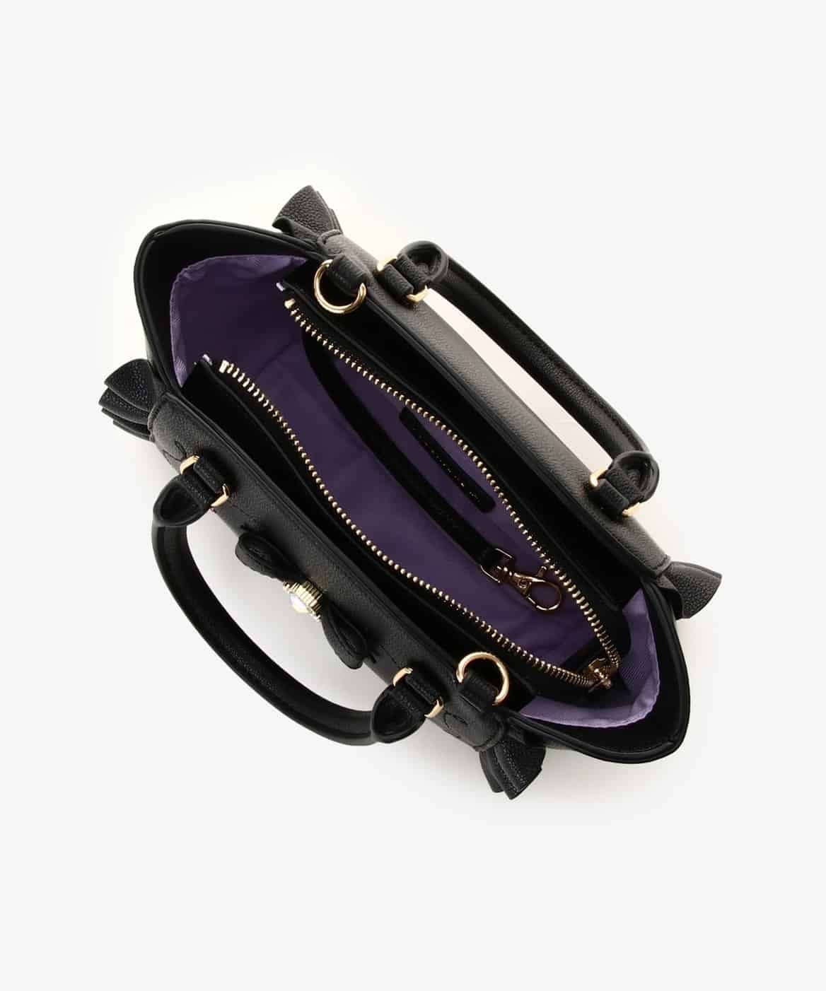 サイドレースアップリボンビジューミニフラッター