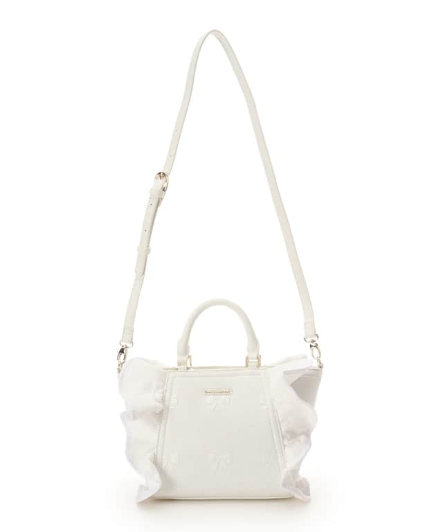 リボンフリルハンドバッグ