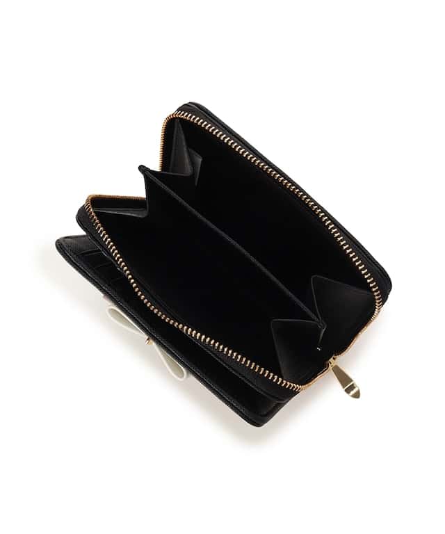 バイカラーリボン 折財布