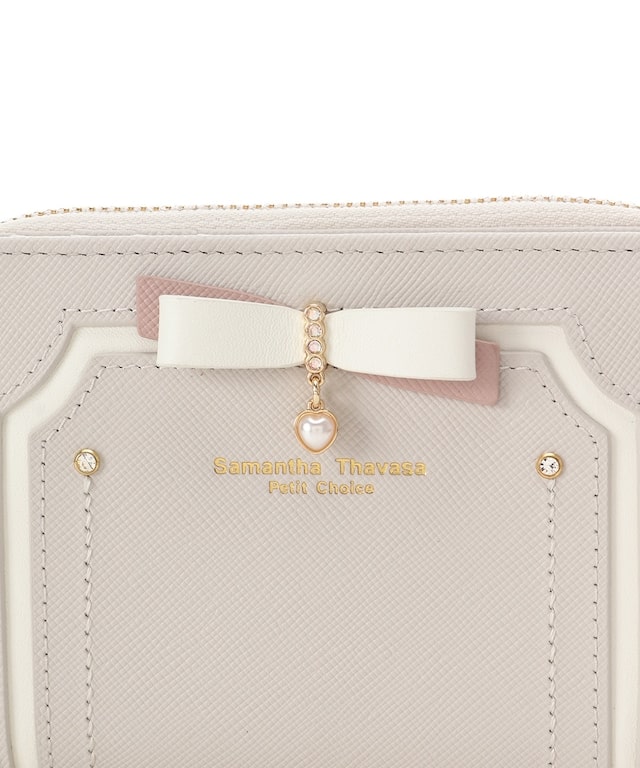 バイカラーリボン 折財布