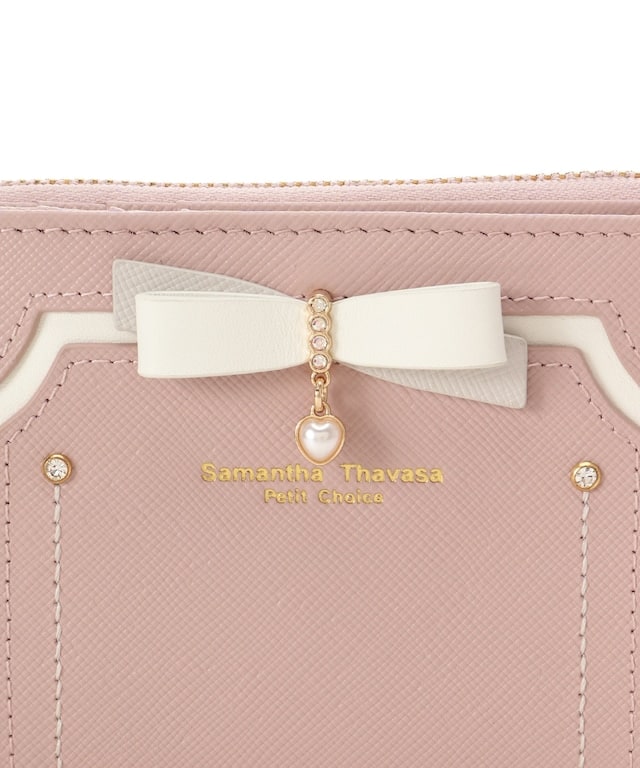 バイカラーリボン 折財布