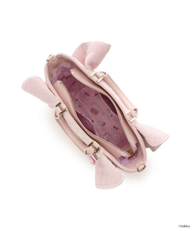 Lil ala mode×SAMANTHAVEGAコレクション ツイードフリルハンドバッグ