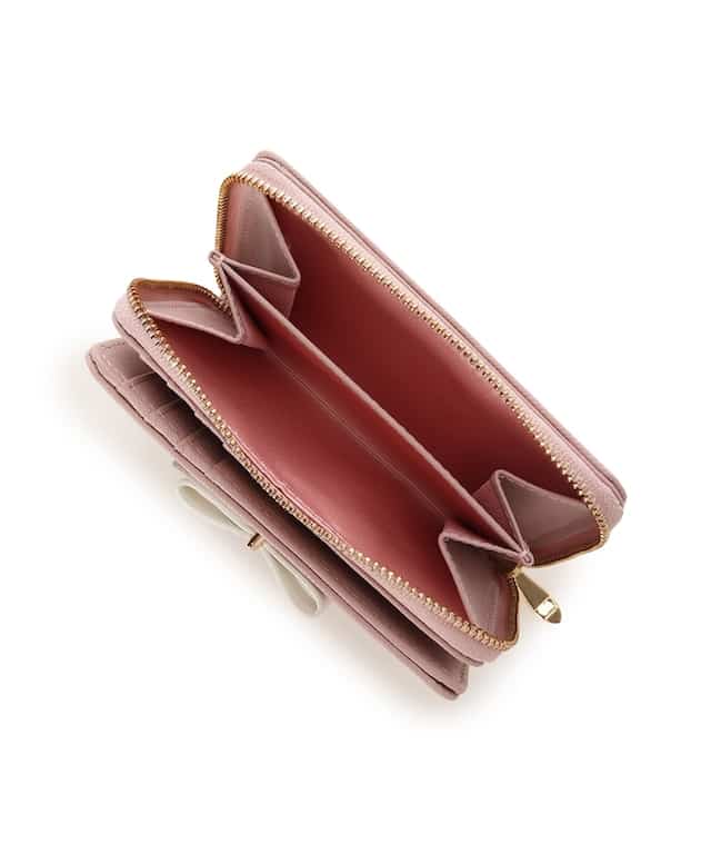 バイカラーリボン 折財布