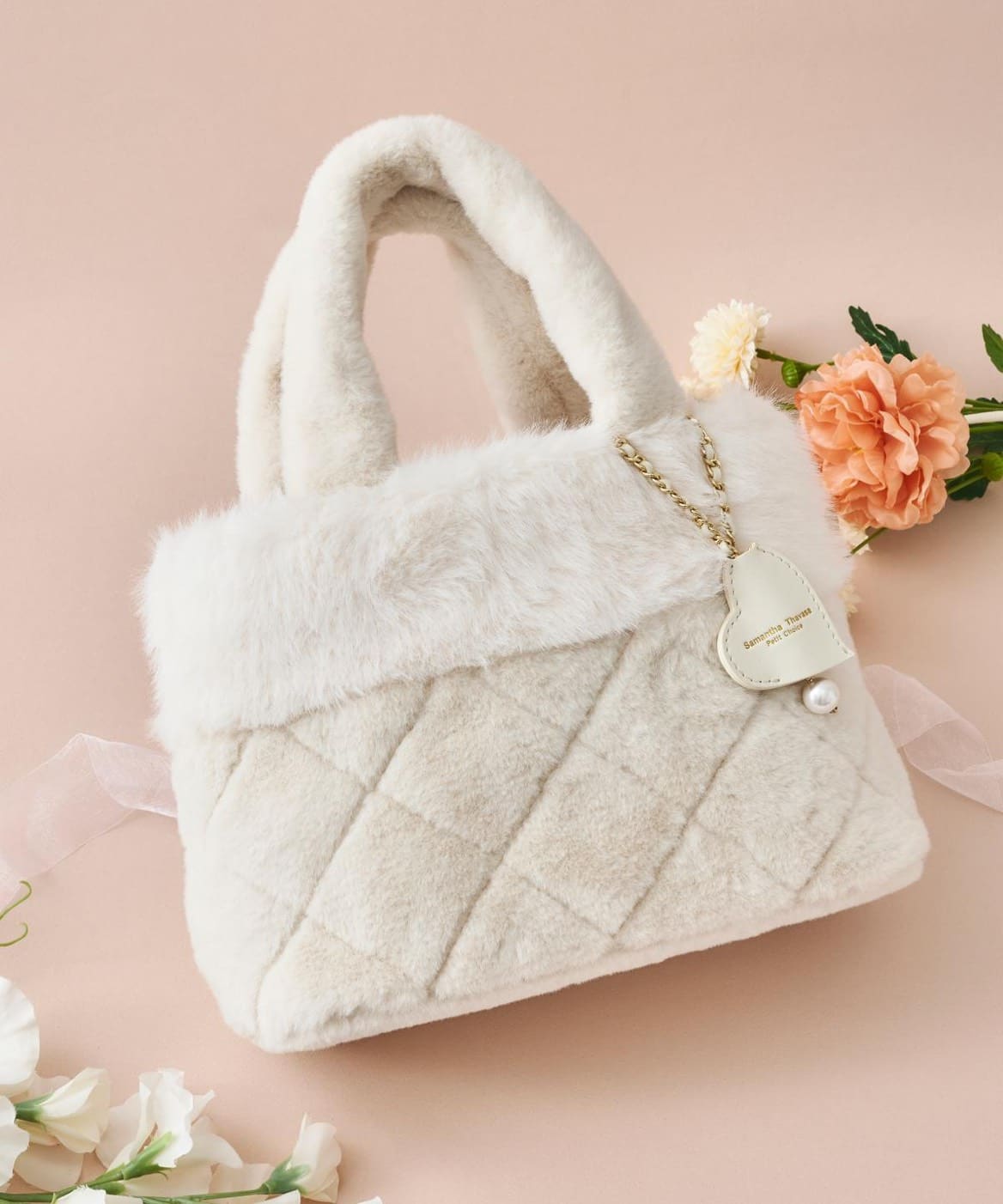 キルティングファーバッグ