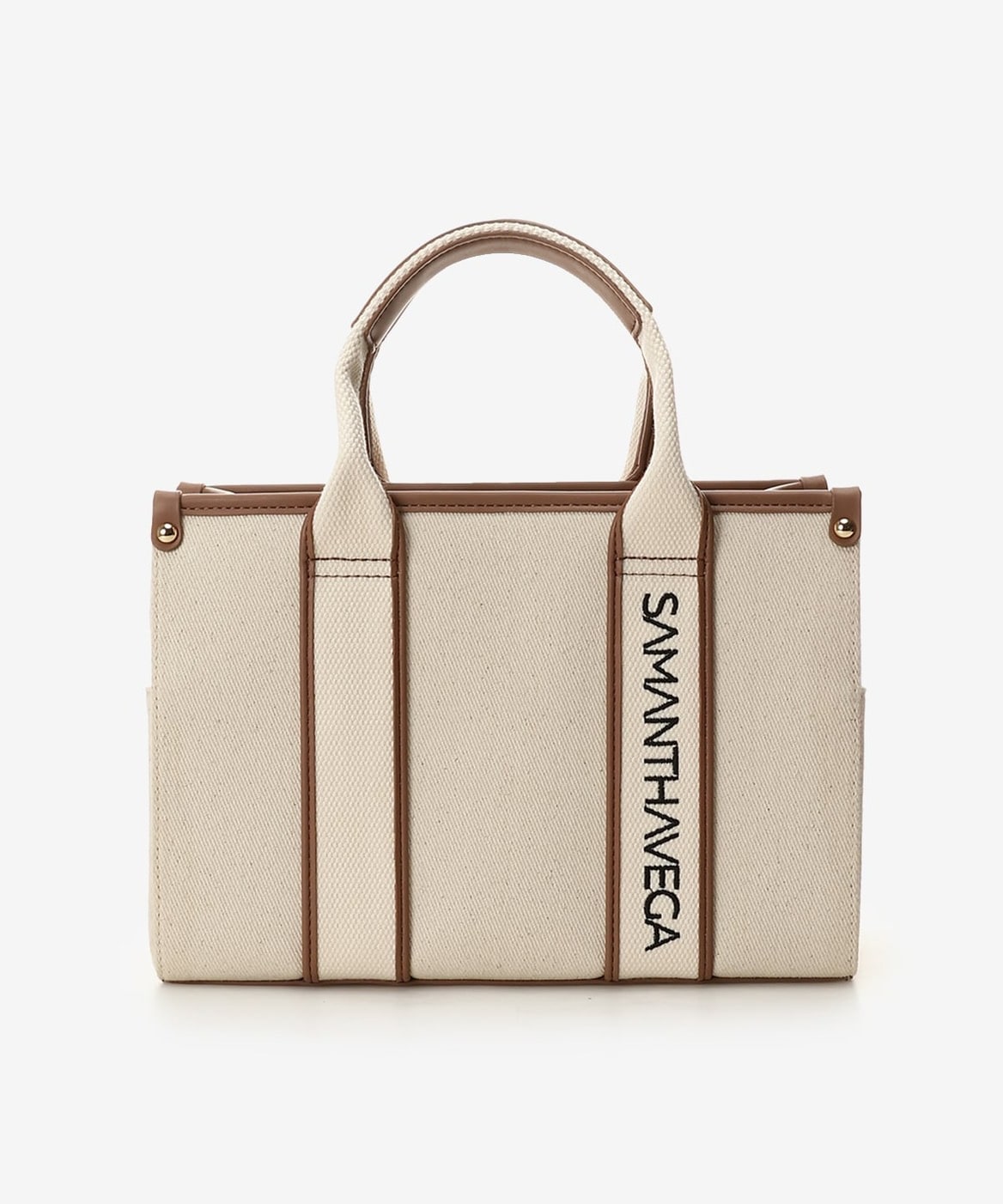 ロゴテープキャンバストートバッグ（小） オフホワイト