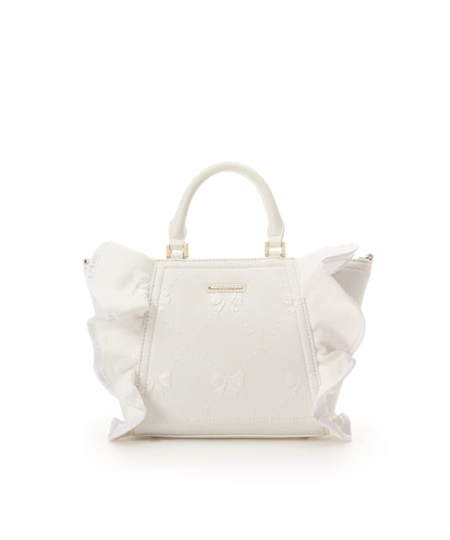 リボンフリルハンドバッグ