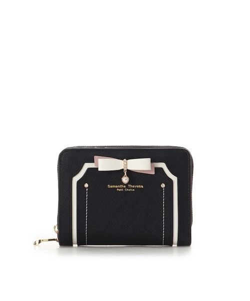 バイカラーリボン 折財布