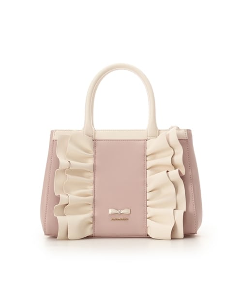 フリルリボンハンドバッグ