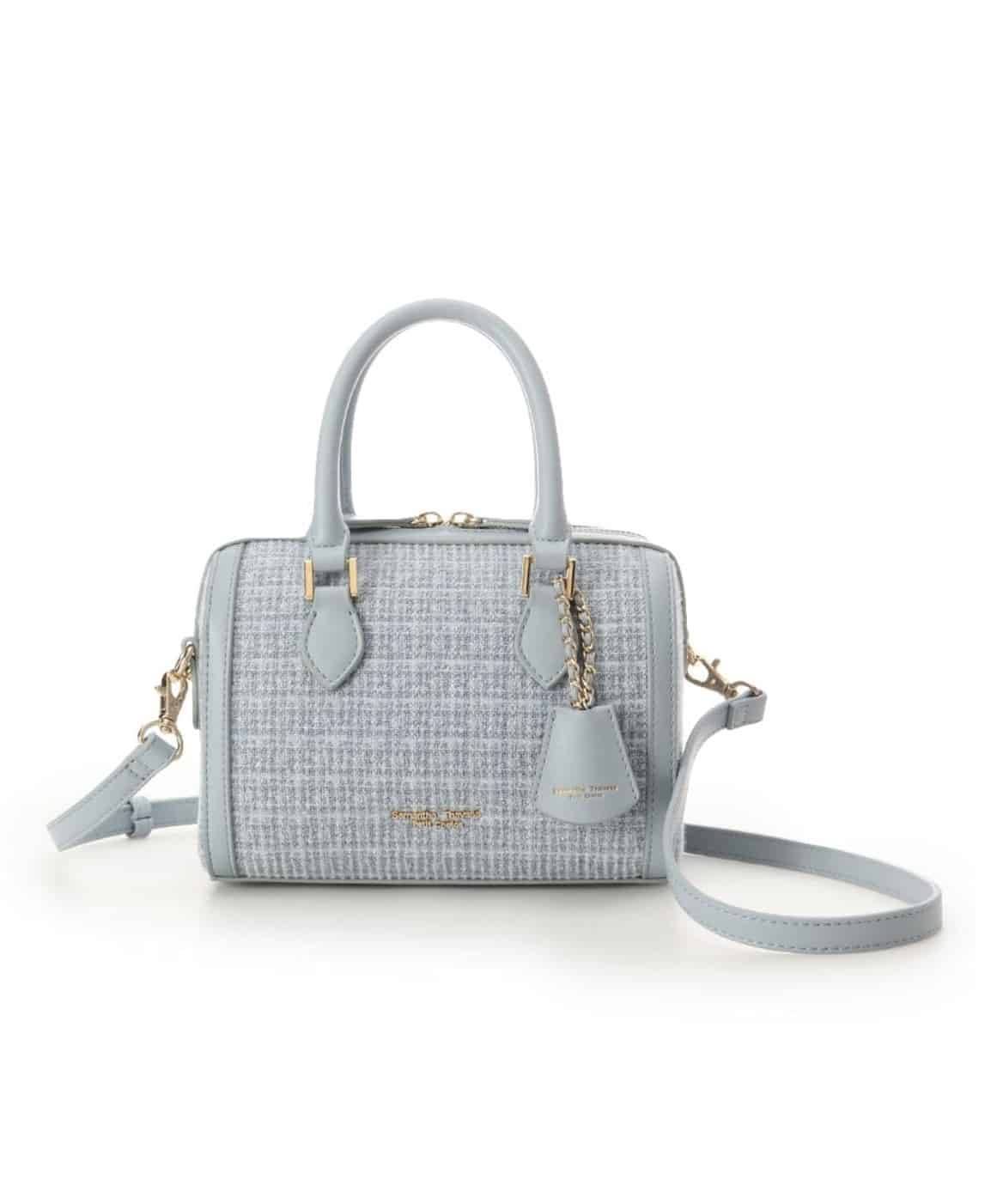 ツイード ボストンバッグ