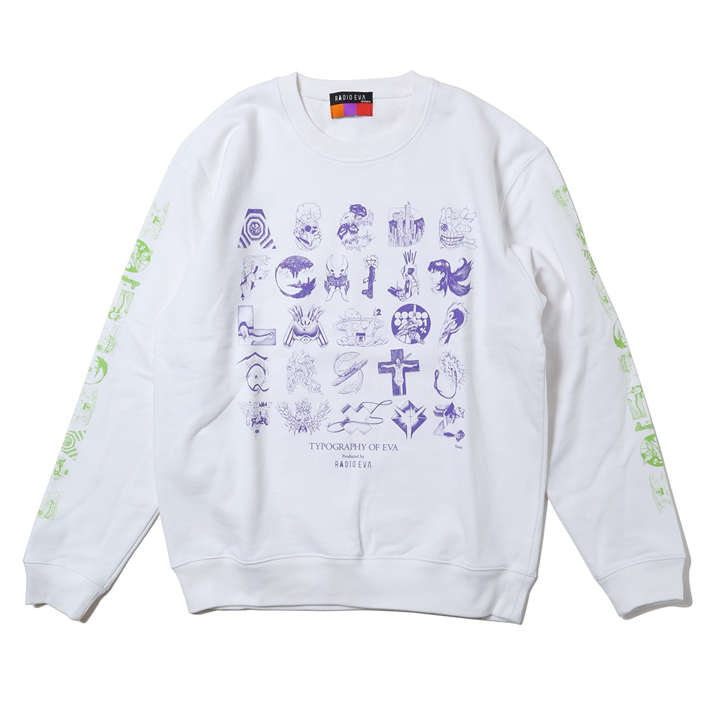 TYPOGRAPHY OF EVA Sweat (ホワイト) ホワイト L