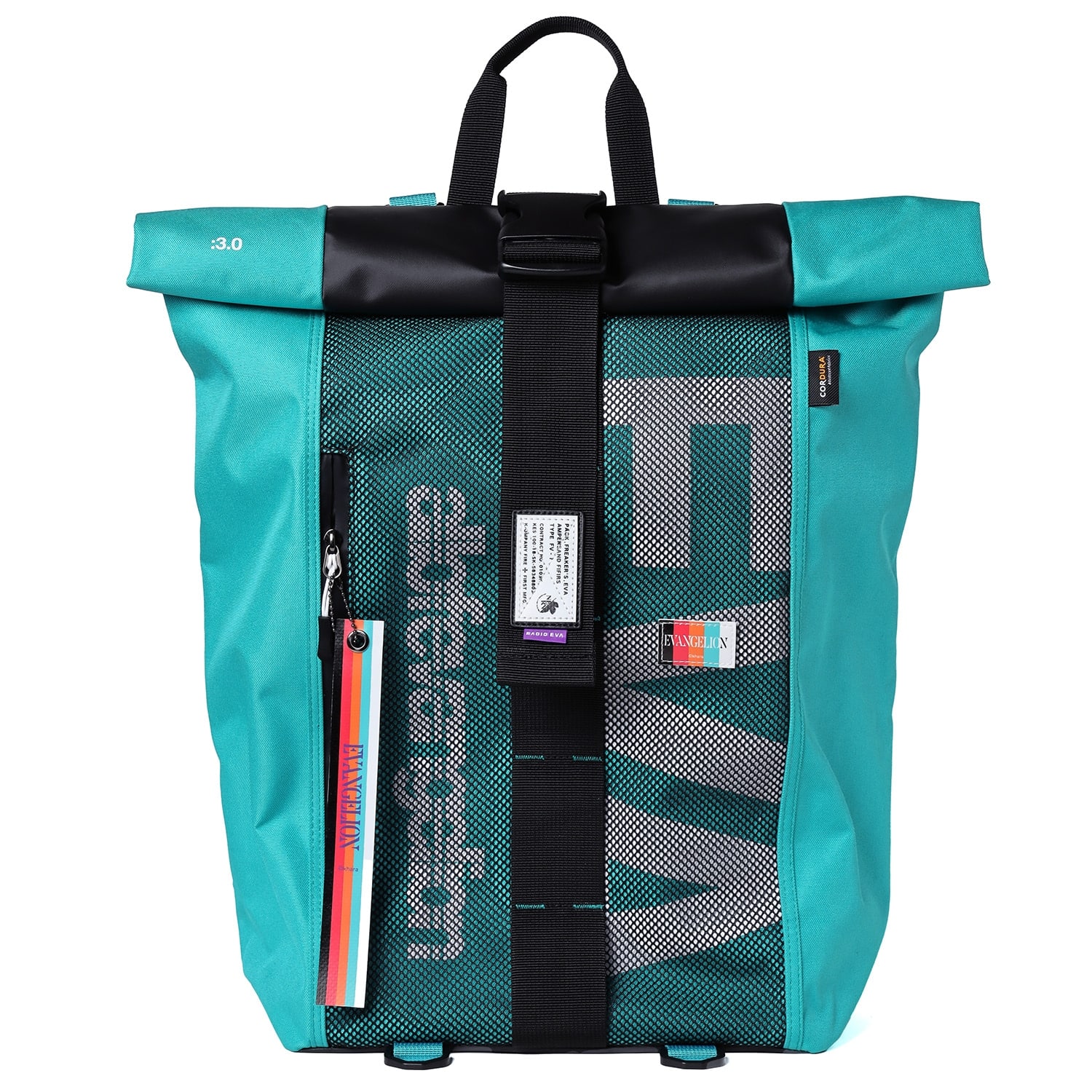 EVANGELION SHIN ROLL BACK PACK by FIRE FIRST (SKY BLUE) SKY BLUE ONE SIZE