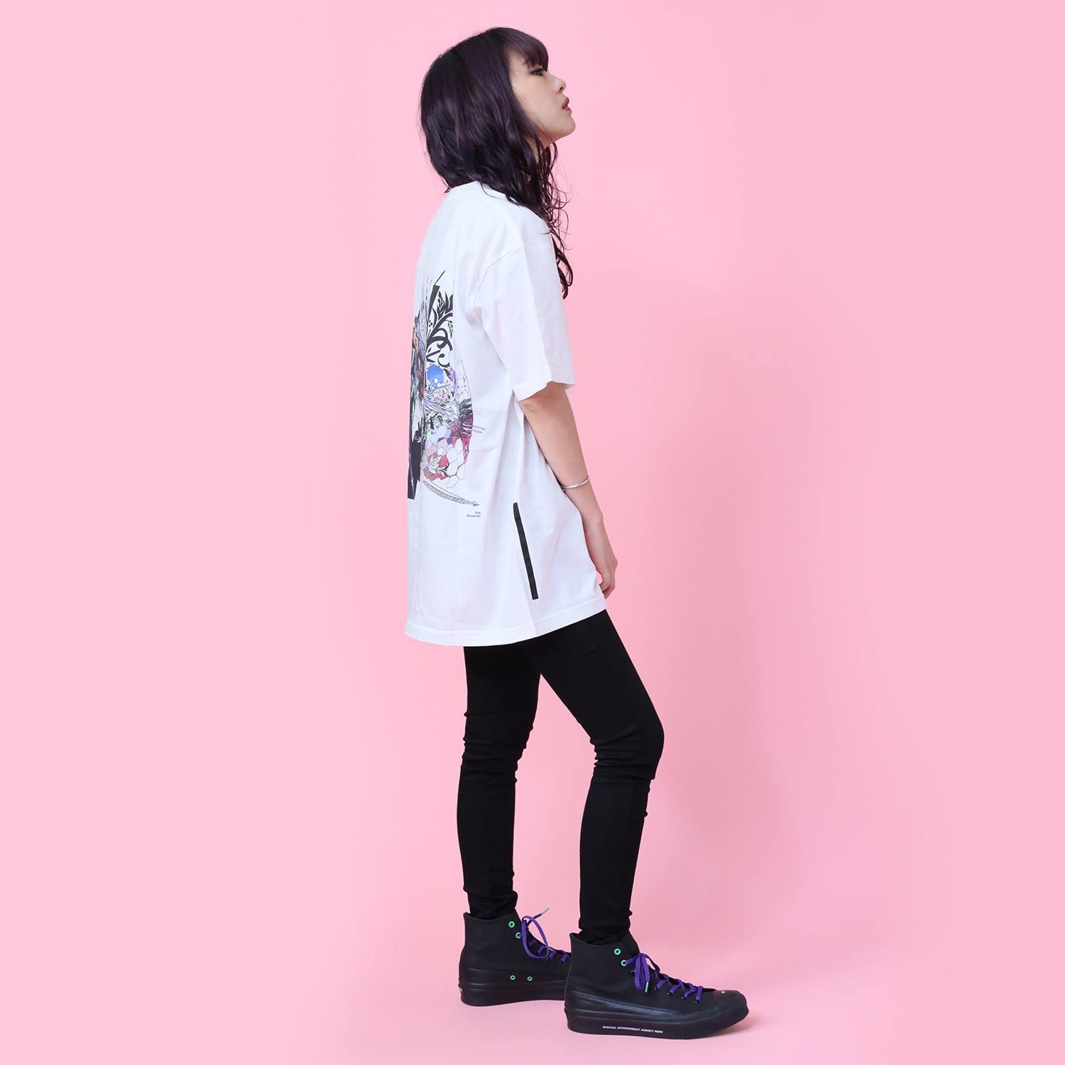 Abstract EVANGELION T-Shirt β（KENTA KAKIKAWA）(WHITE(初号機β) WHITE（EVA-01 β） L