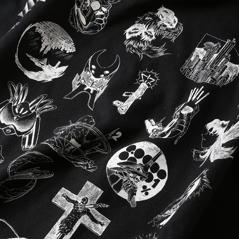 TYPOGRAPHY OF EVA index T-Shirt β (BLACK×WHITE) BLACK×WHITE XL