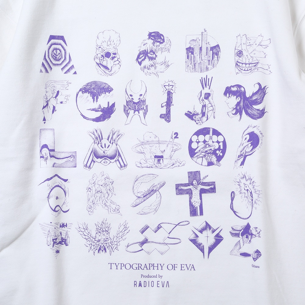 TYPOGRAPHY OF EVA Sweat (ホワイト) ホワイト L
