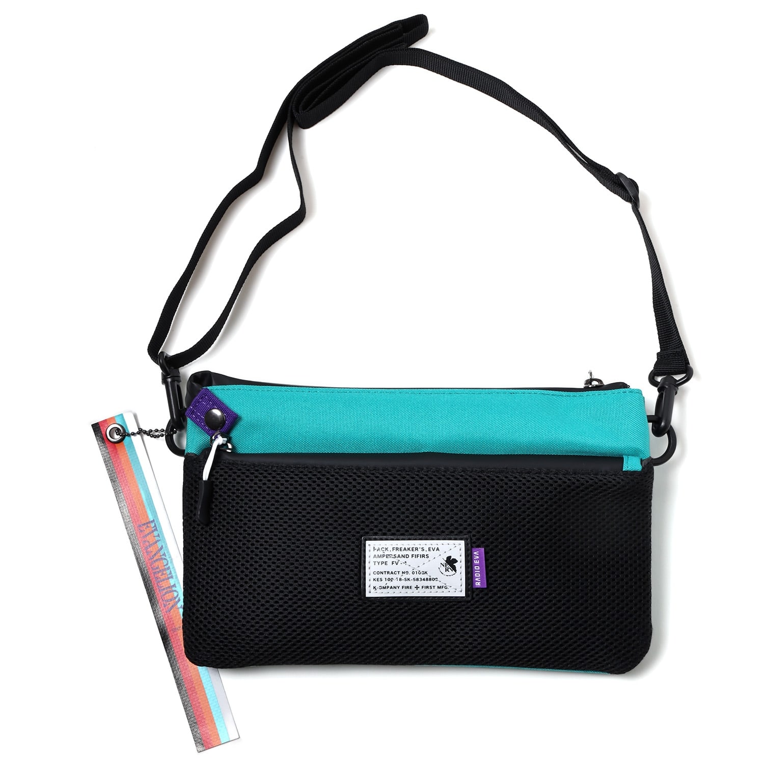 EVANGELION SHIN SACOCHE BAG by FIRE FIRST (SKY BLUE) SKY BLUE ONE SIZE