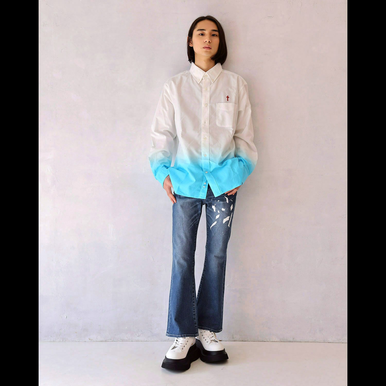 波打際 Shirt (BLUE) BLUE M