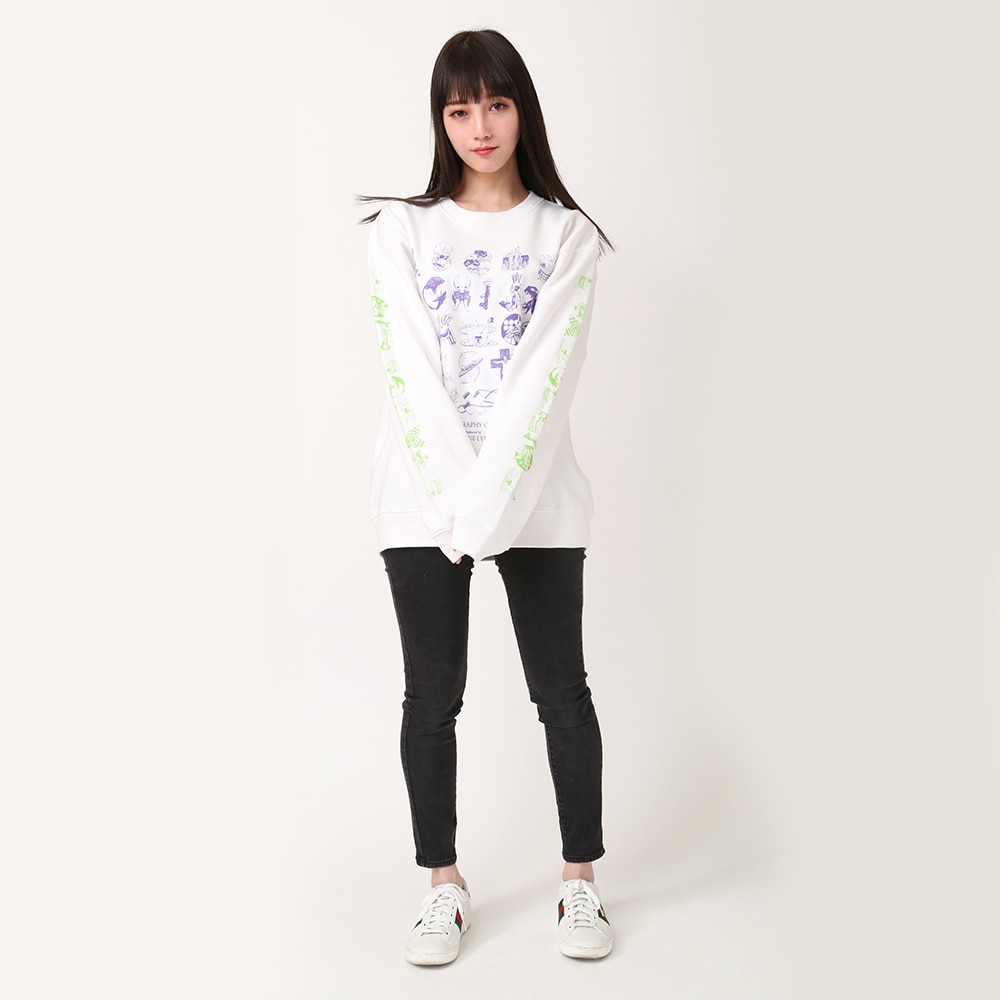 TYPOGRAPHY OF EVA Sweat (ホワイト) ホワイト L