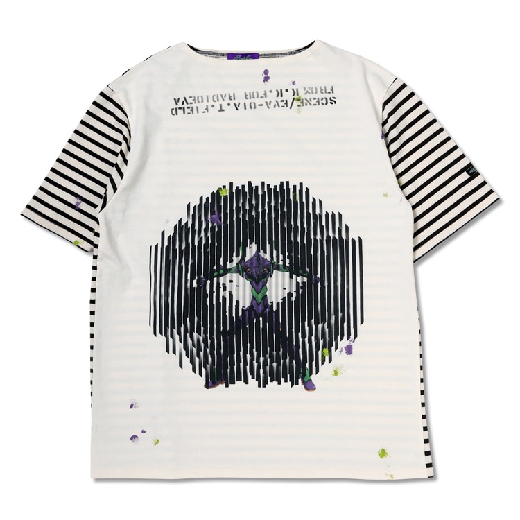 EVA-01 Art T-Shirt by Kosuke Kawamura（WHITE×BLACK） WHITE×BLACK L