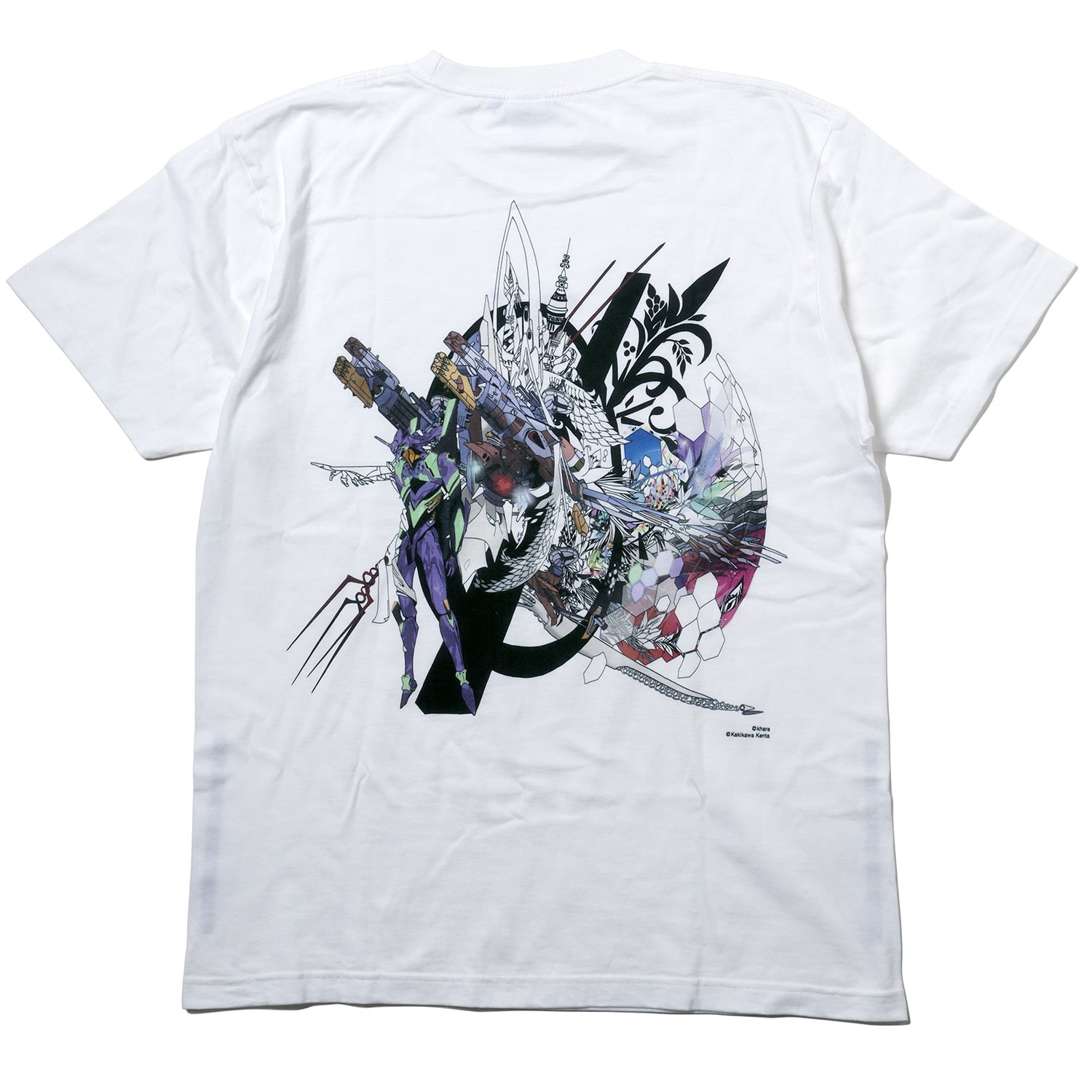 Abstract EVANGELION T-Shirt β（KENTA KAKIKAWA）(WHITE(初号機β) WHITE（EVA-01 β） M