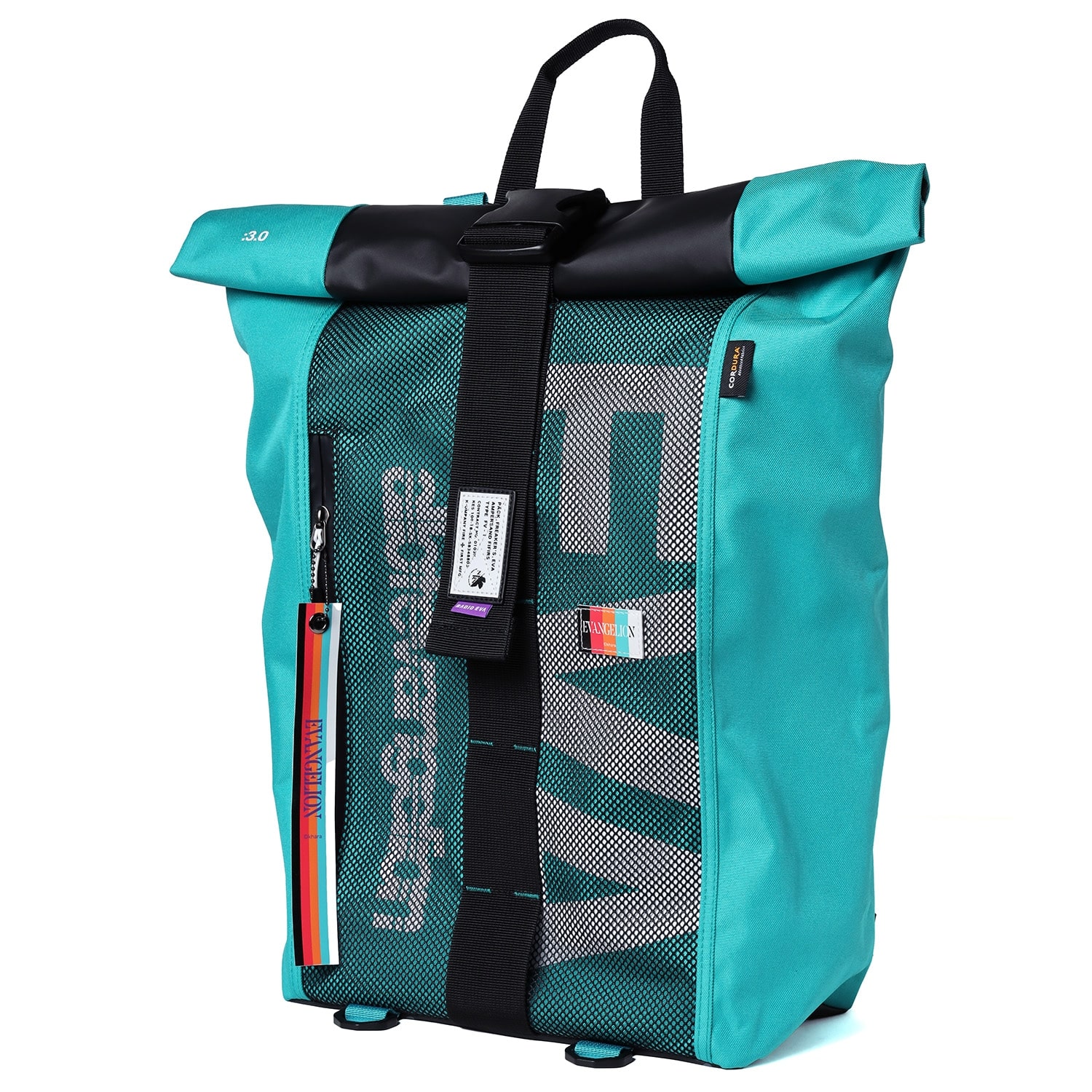 EVANGELION SHIN ROLL BACK PACK by FIRE FIRST (SKY BLUE) SKY BLUE ONE SIZE
