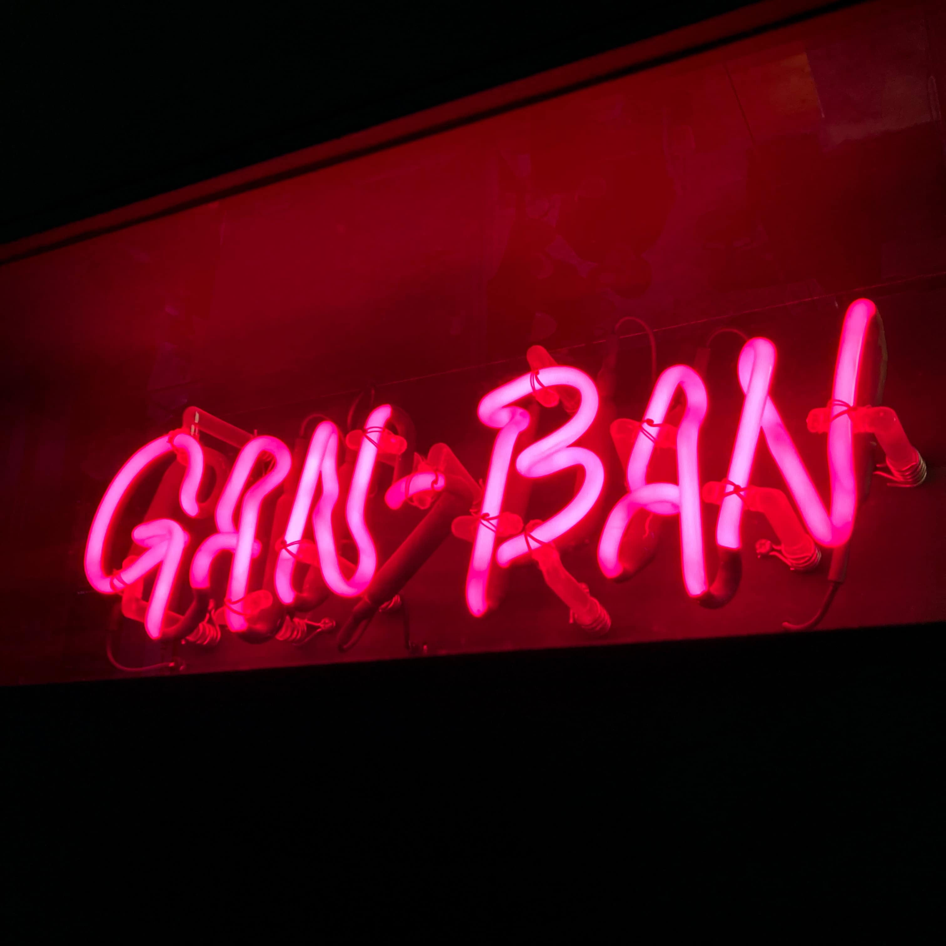 GAN-BAN NEON LOGO STICKER