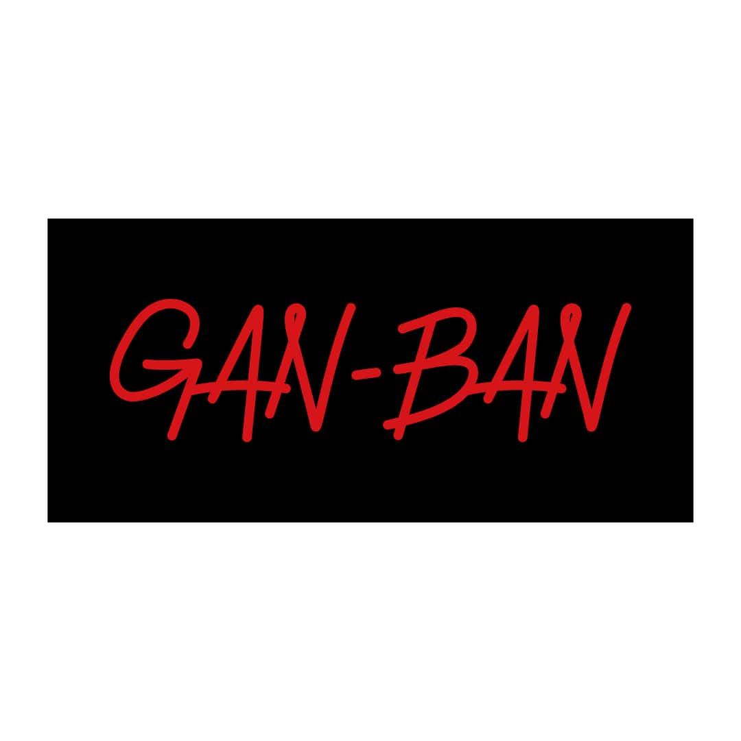GAN-BAN NEON LOGO STICKER