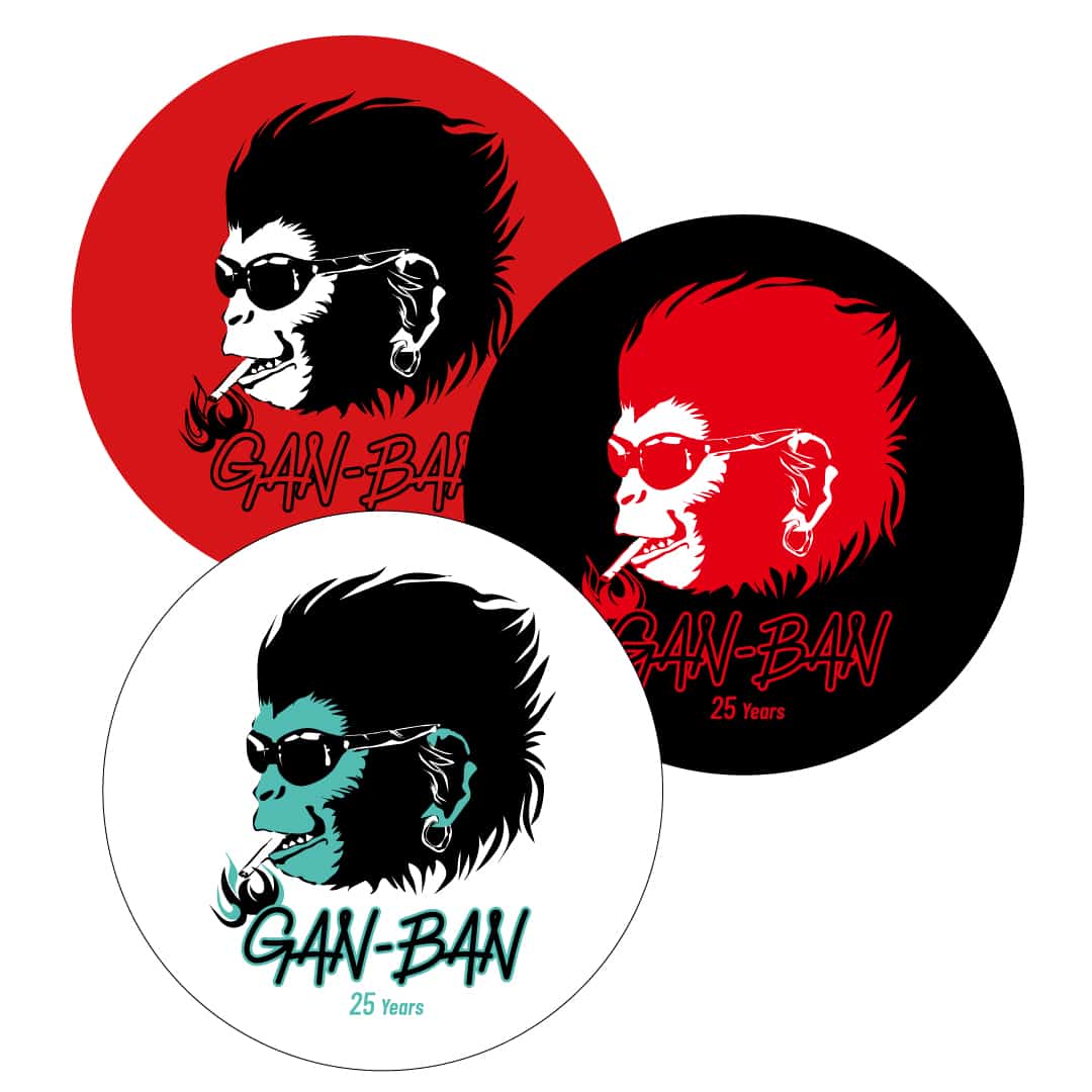 GAN-BAN 25th LOGO STICKER(全3色)