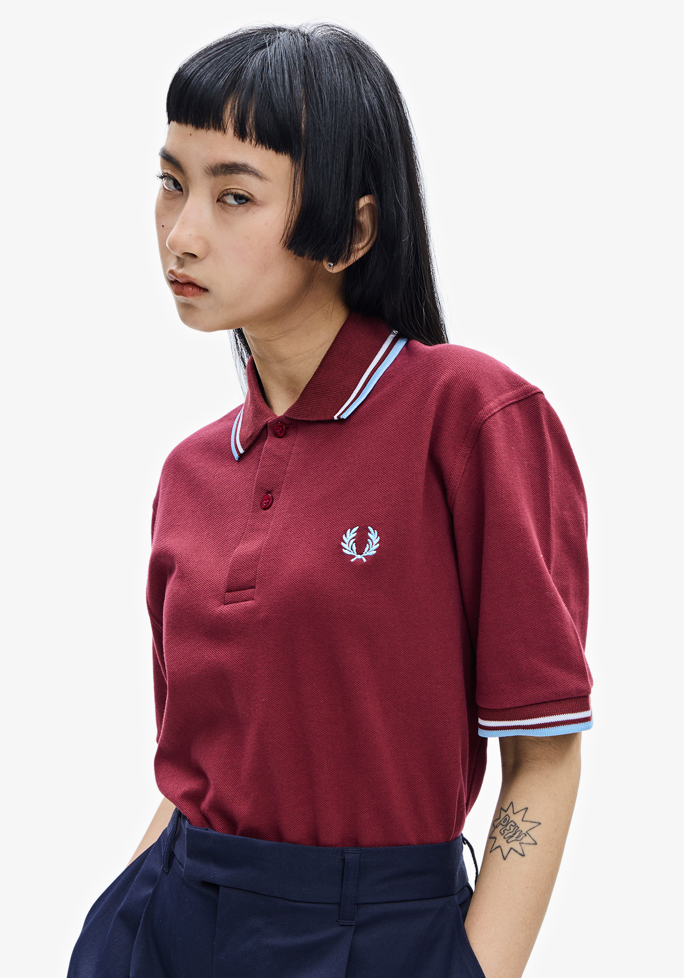 The Fred Perry Shirt - M12(36 157: BLACK / CHAMP / CHAMP)｜ FRED 