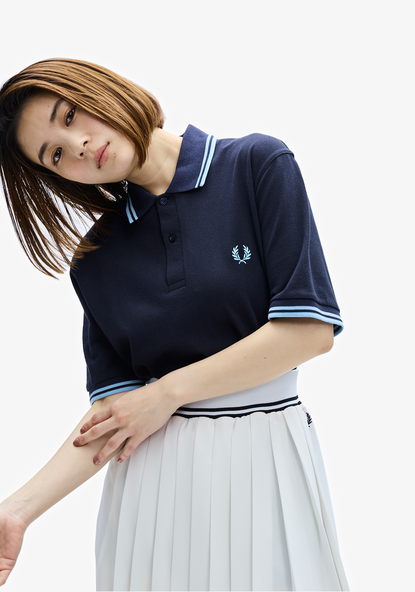 The Fred Perry Shirt - M12(36 157: BLACK / CHAMP / CHAMP)｜ FRED