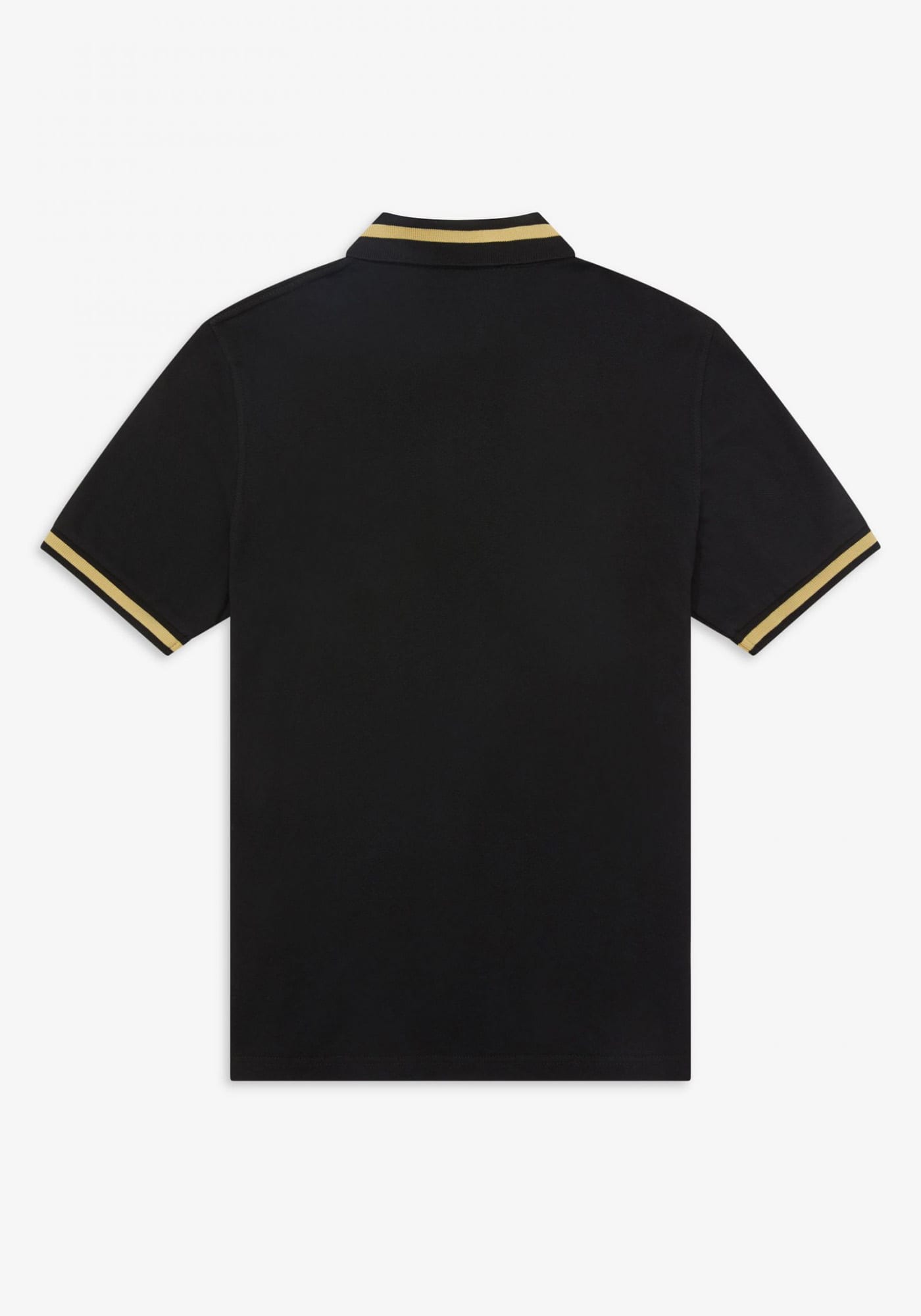 Single Tipped Fred Perry Shirt-M2(36 157: BLACK / CHAMPAGNE 