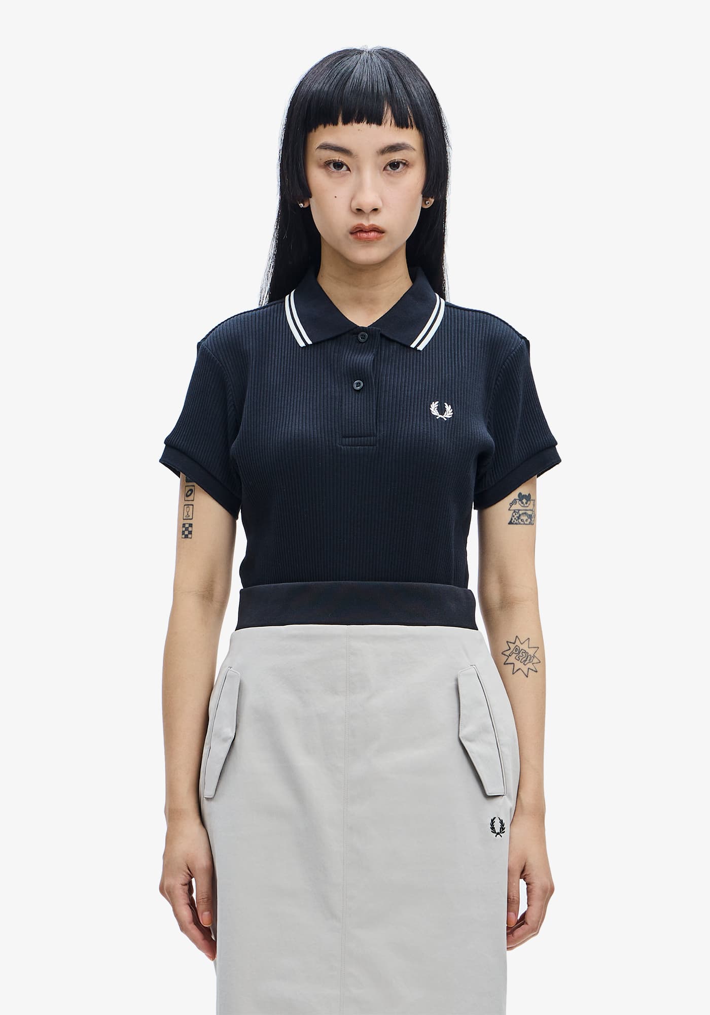 Ribbed Polo Shirt(10 102: BLACK)｜ FRED PERRY｜渋谷PARCO | ONLINE  PARCO（オンラインパルコ）