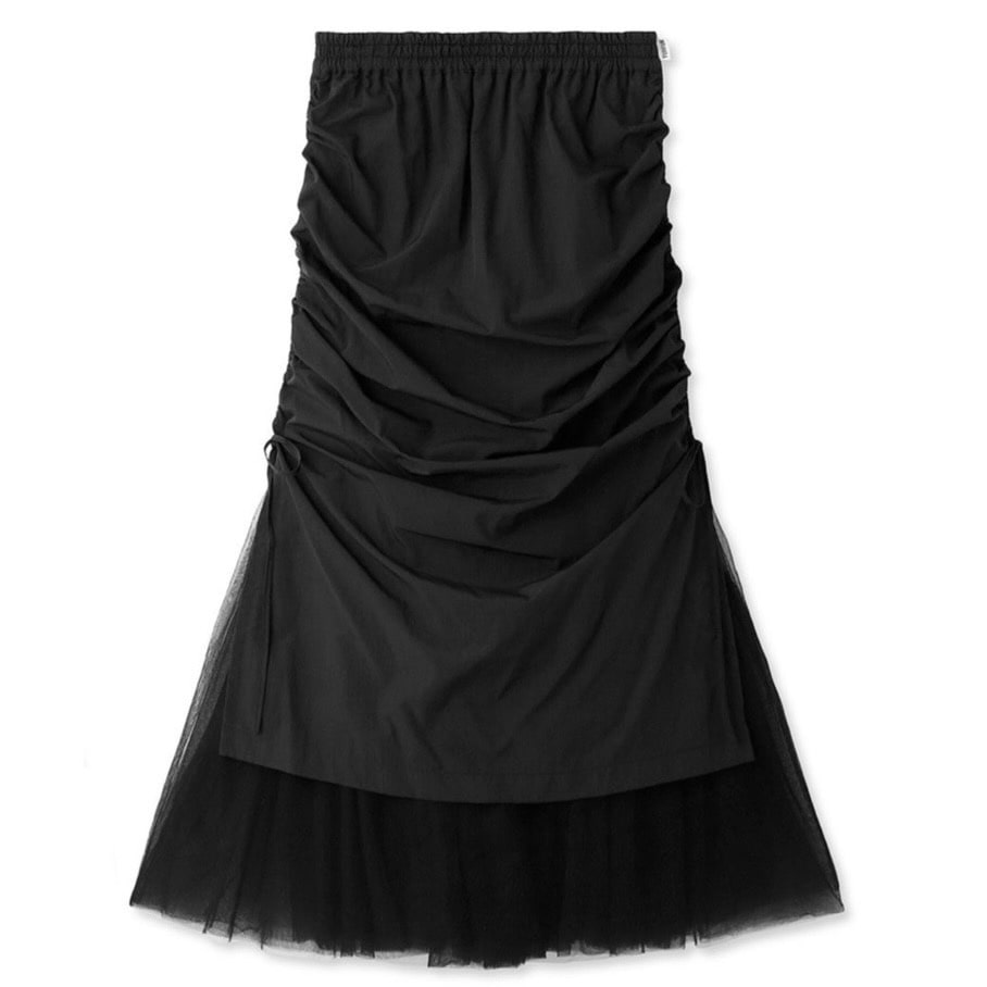 リバーシブルチュールスカート BLK F