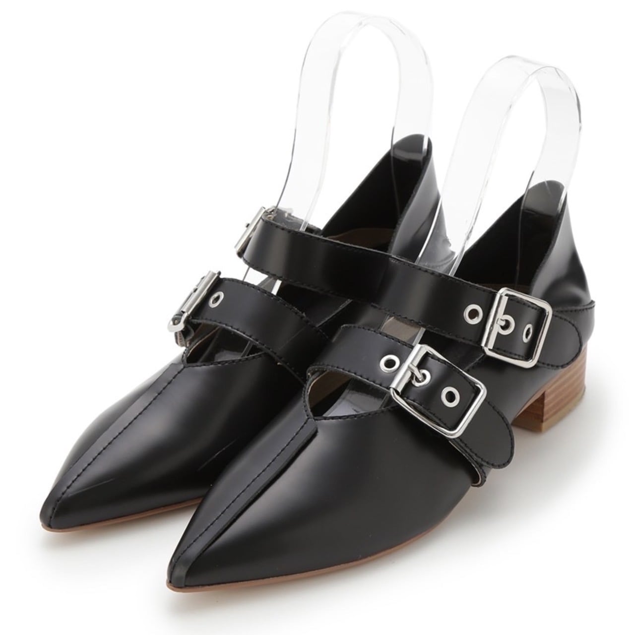 ダブルストラップバブーシュ BLK 38